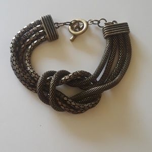 Women's Burnished Brass twisted chain Bracelet